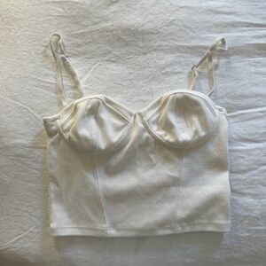 Aritzia White Bustier Tank Top